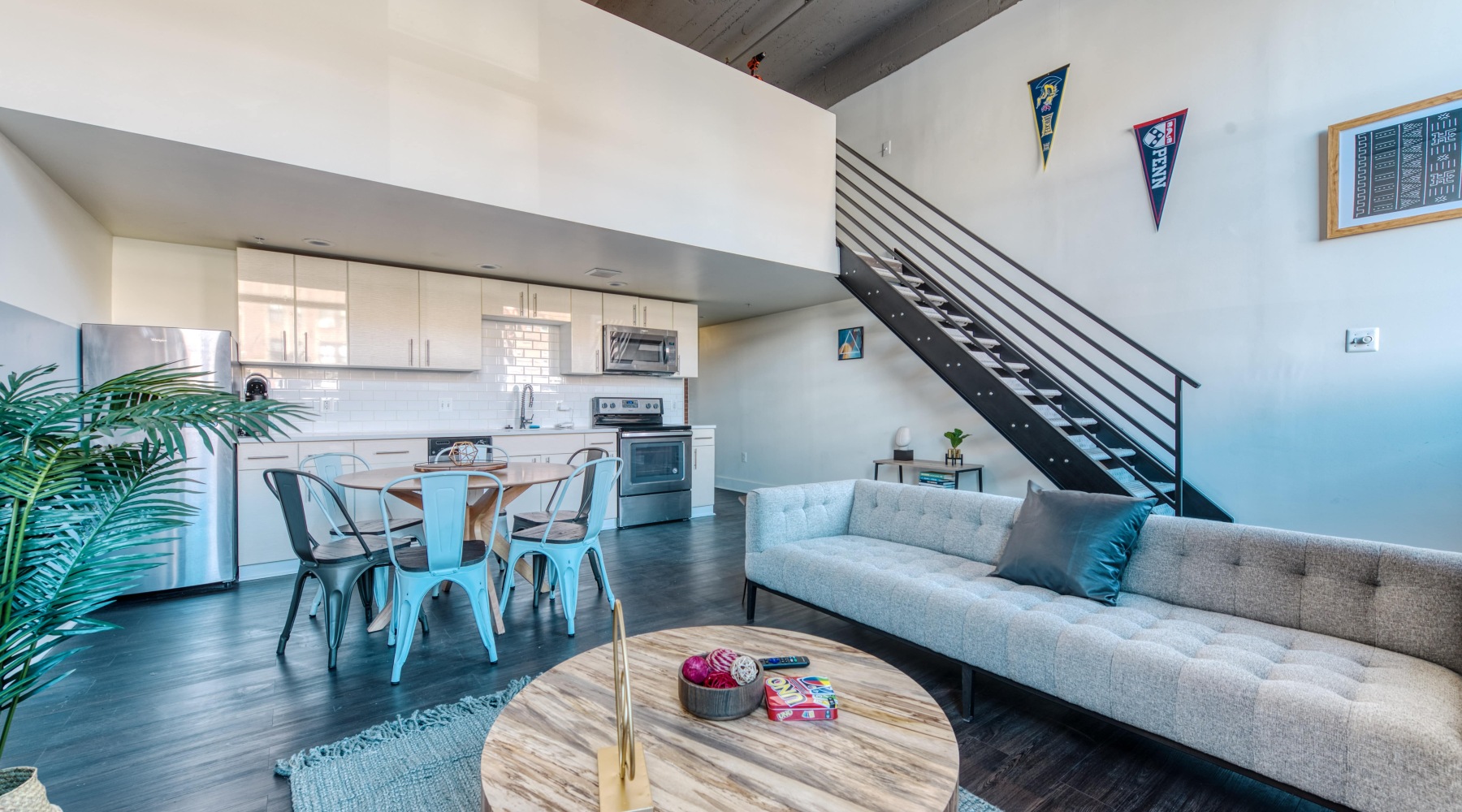 living room with easy to access spaces and ample lighting